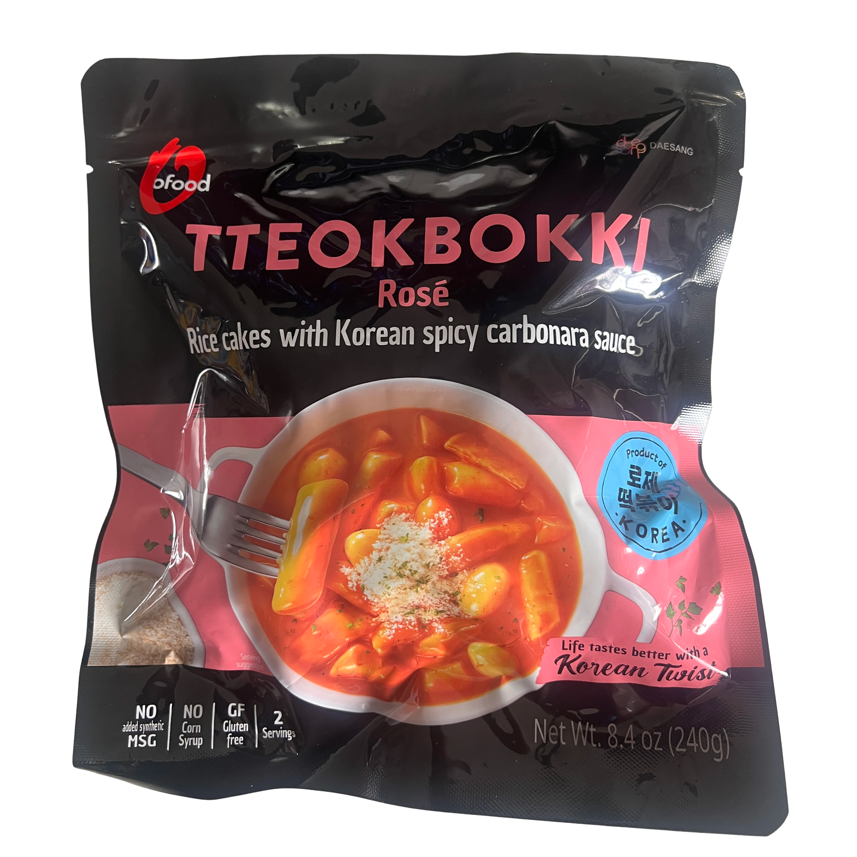 Tteobokki Rose Rice Cakes with Carbonara Sauce