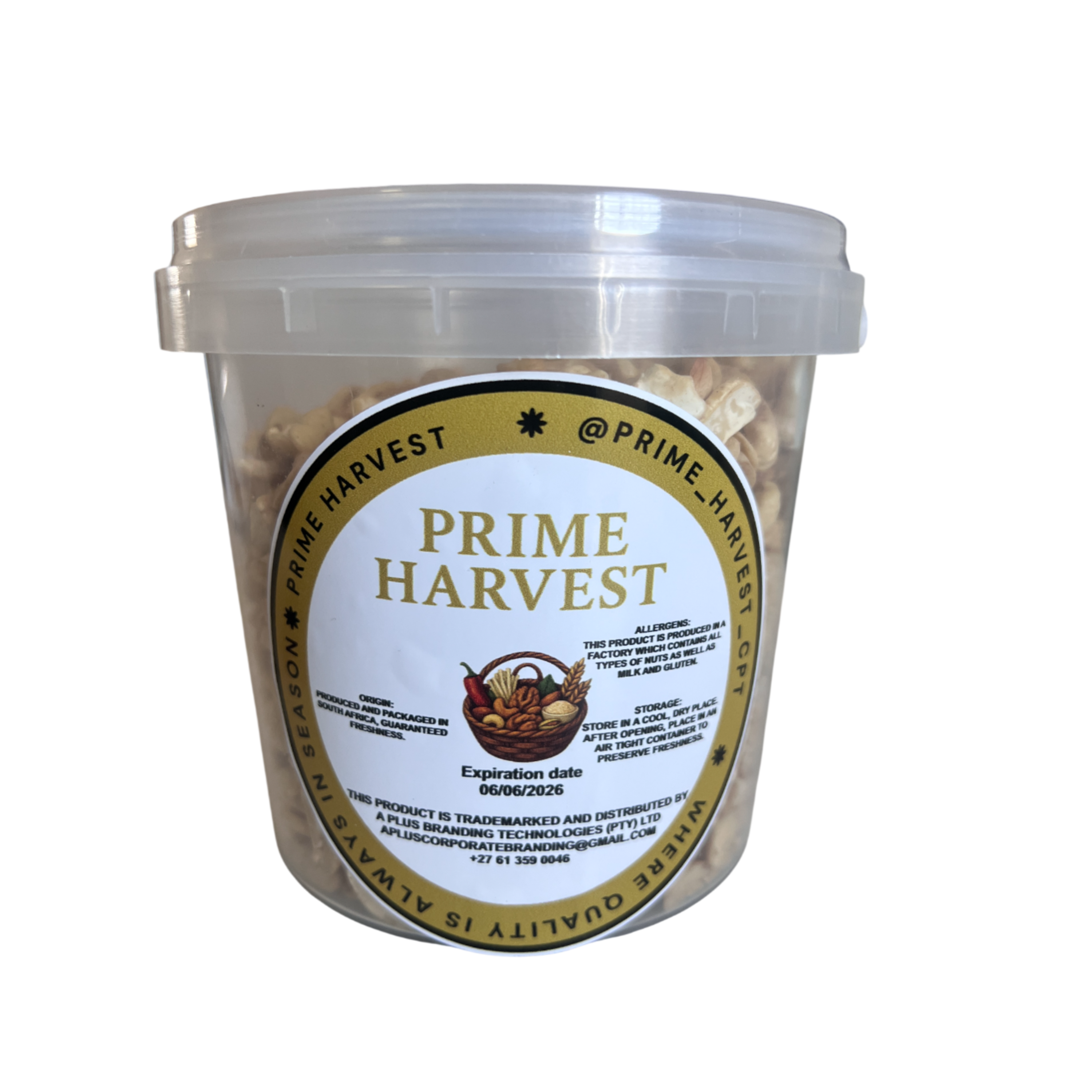 Prime Harvest Cashew Nut Pieces 500g – Raw Unsalted Premium Quality Cashews – Gluten Free Vegan – Resealable Airtight Tub