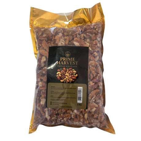 Prime Harvest Walnuts - Raw Halves & Pieces - Premium Quality - 1KG Pack