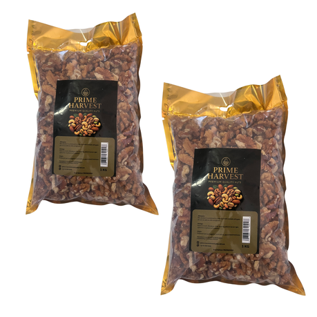 Prime Harvest Walnuts - Raw Halves & Pieces - Premium Quality - 1KG Pack